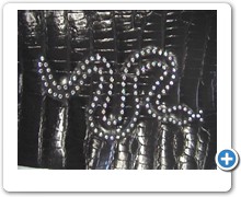 collection 2 strass wave on crocodile leather
